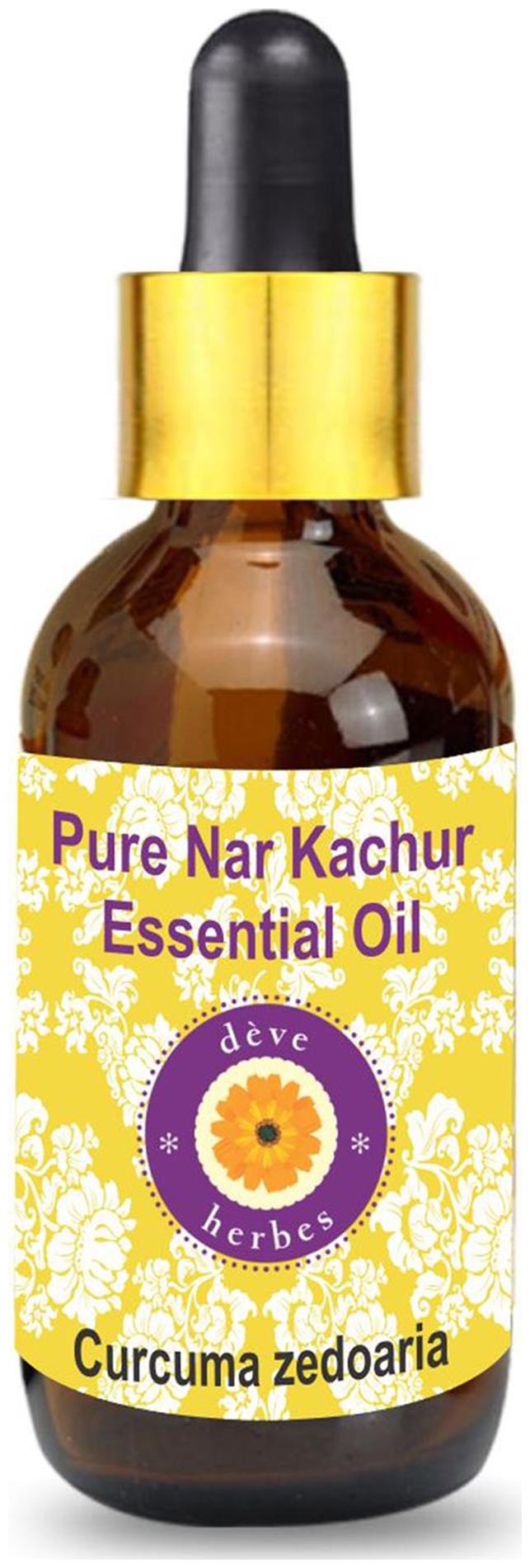 

Deve Herbes Pure Nar Kachur Essential Oil (Curcuma zedoaria) with Glass Dropper 100 Natural Therapeutic Grade Steam Distilled 30ml