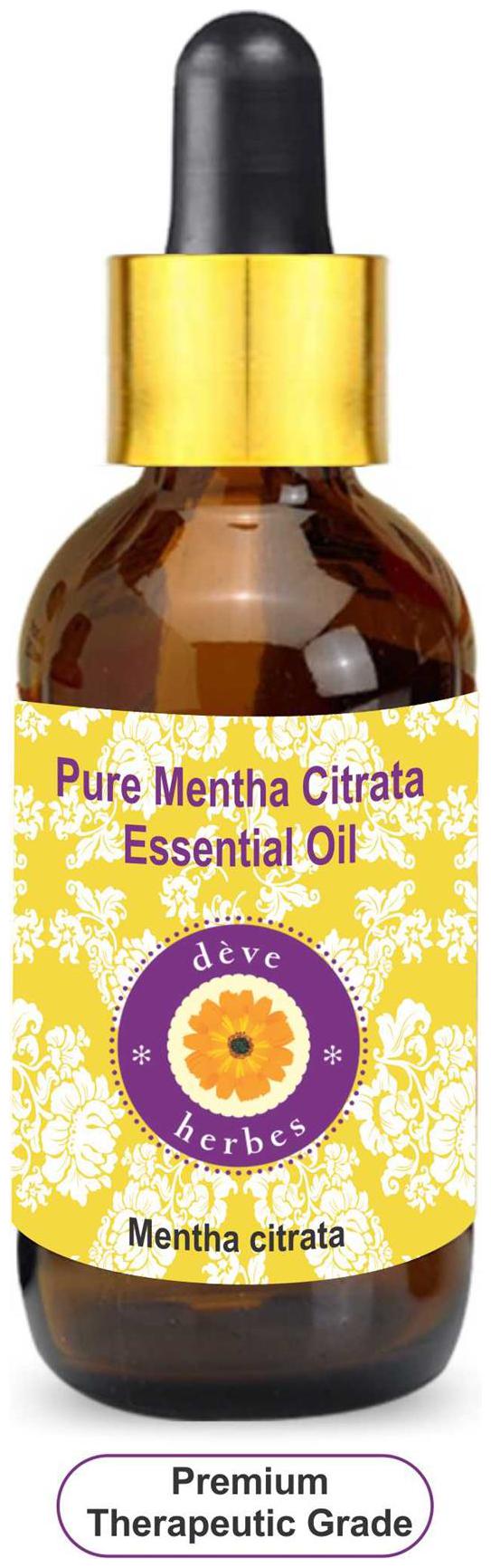 

Deve Herbes Pure Mentha Citrata Essential Oil (Mentha citrata) with Glass Dropper 100 Natural Therapeutic Grade Steam Distilled 50ml