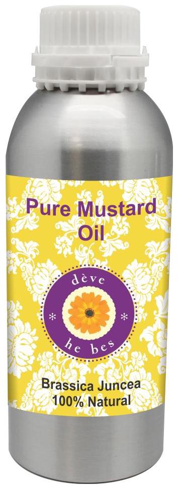 

Deve Herbes Pure Mustard Oil (Brassica juncea) 100 Natural Therapeutic Grade Cold Pressed 630ml
