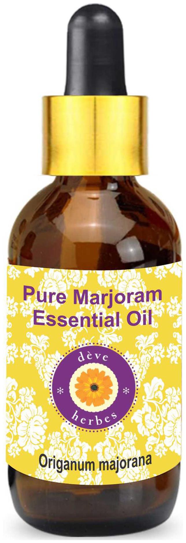 

Deve Herbes Pure Marjoram Essential Oil (Origanum majorana) with Glass Dropper 100 Natural Therapeutic Grade Steam Distilled 100ml