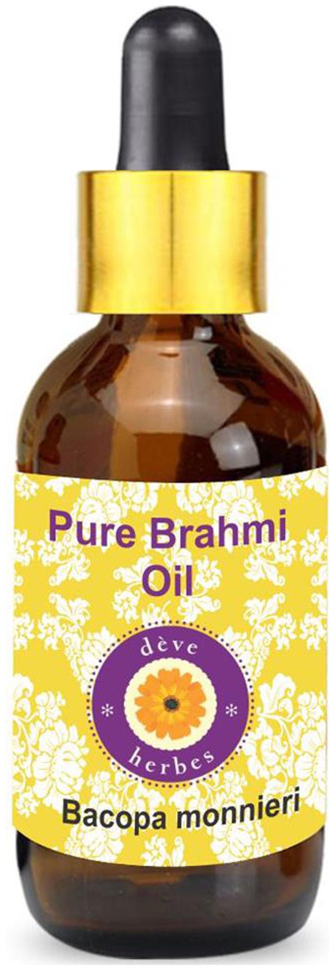 

Deve Herbes Pure Brahmi Oil (Bacopa monnieri) with Glass Dropper 100 Natural Therapeutic Grade 50ml