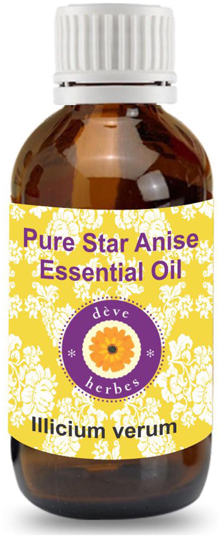 

Deve Herbes Pure Star Anise Essential Oil (Illicium verum) 100 Natural Therapeutic Grade Steam Distilled 15ml