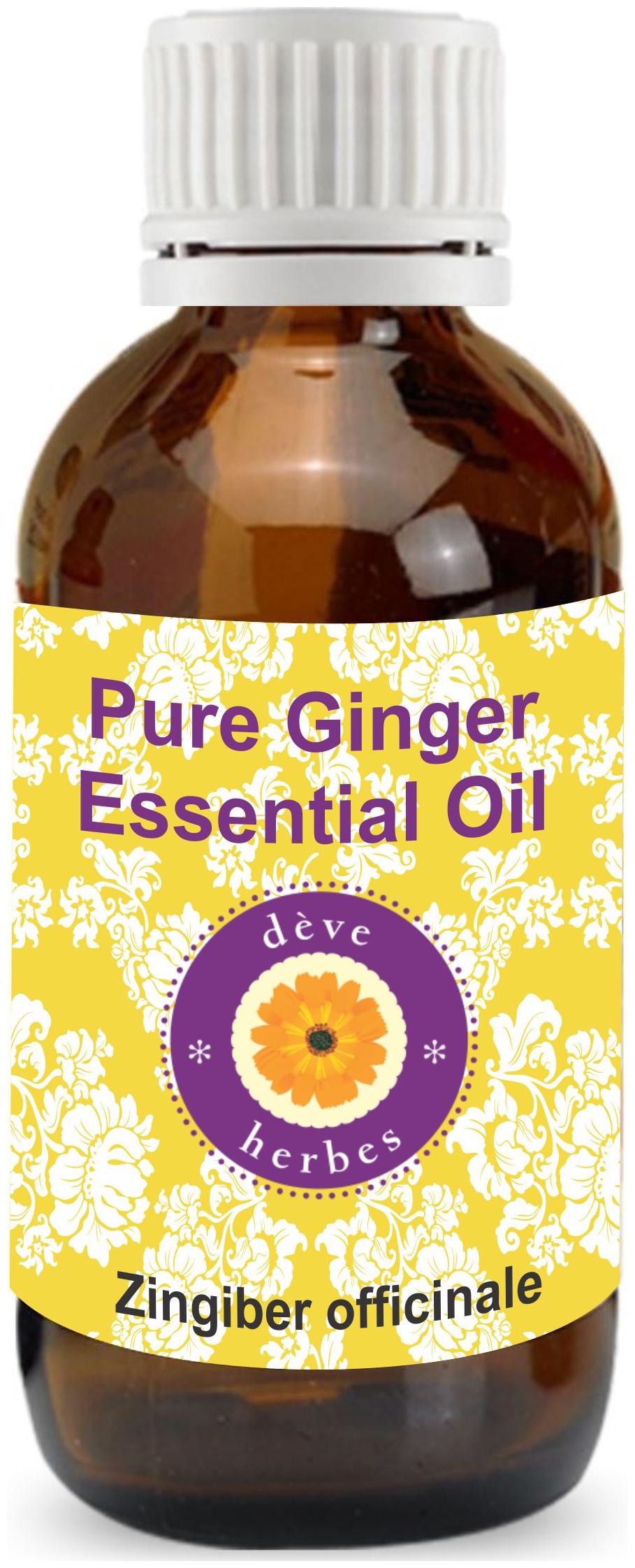 

Deve Herbes Pure Ginger Essential Oil (Zingiber officinale) 100 Natural Therapeutic Grade Steam Distilled 10ml