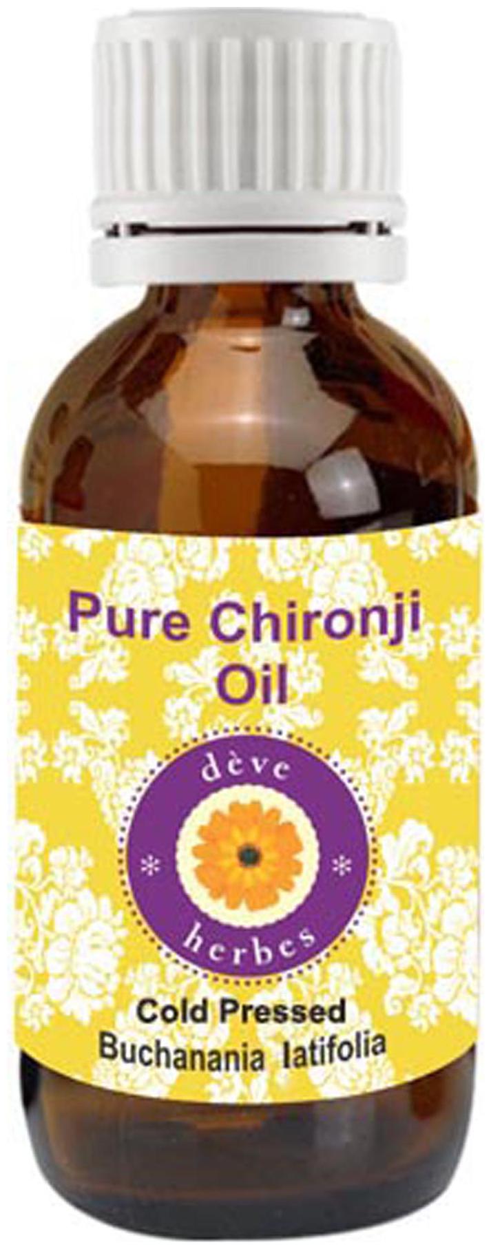 

Deve Herbes Pure Chironji Oil (Buchanania latifolia) 100 Natural Therapeutic Grade Cold Pressed 15ml