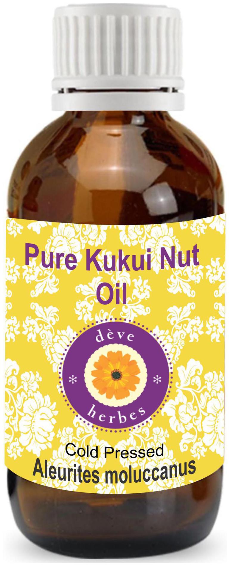

Deve Herbes Pure Kukui Nut Oil (Aleurites moluccanus) 100 Natural Therapeutic Grade Cold Pressed 15ml
