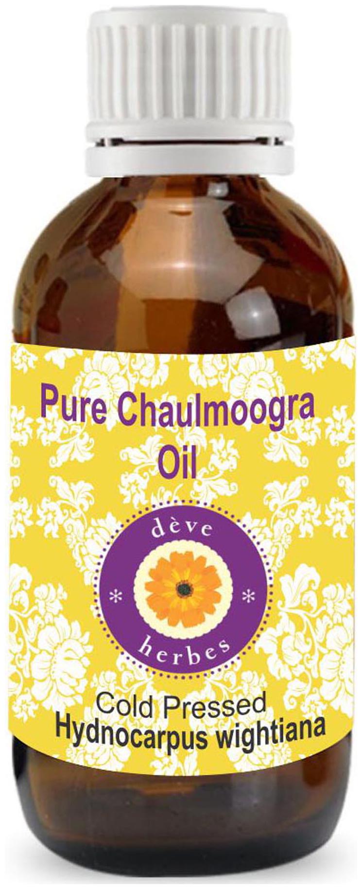 

Deve Herbes Pure Chaulmoogra Oil (Hydnocarpus wightiana) 100 Natural Therapeutic Grade Cold Pressed 30ml