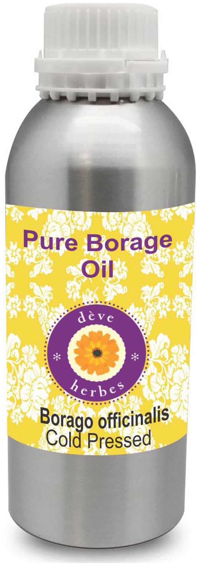 

Deve Herbes Pure Borage Oil (Borago officinalis) 100 Natural Therapeutic Grade Cold Pressed 630ml