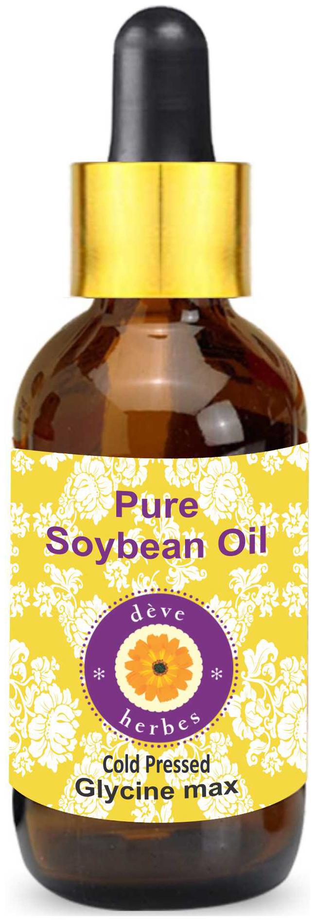 

Deve Herbes Pure Soybean Oil (Glycine max) with Glass Dropper 100 Natural Therapeutic Grade Cold Pressed 50ml