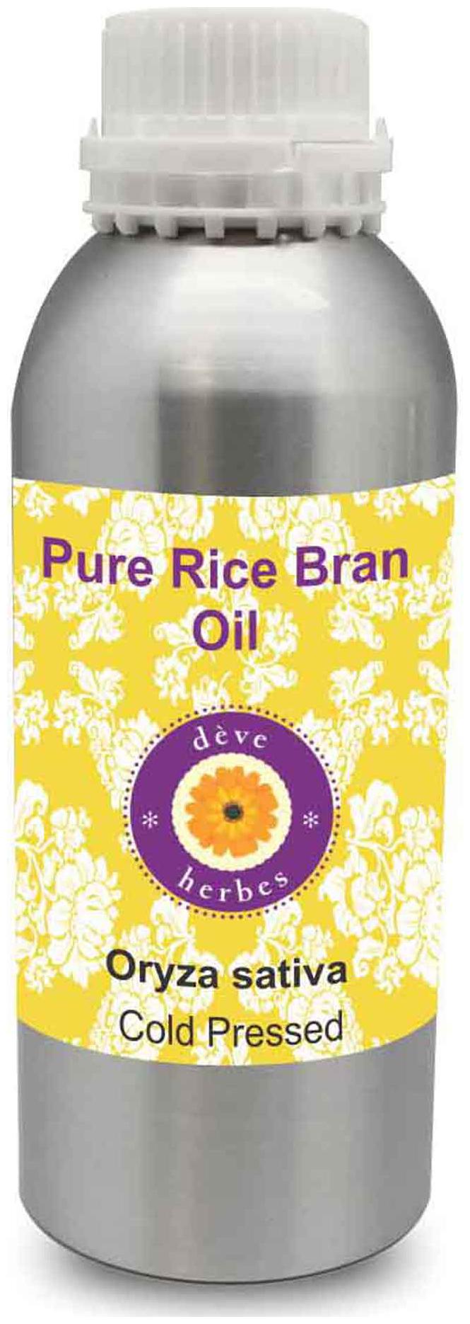 

Deve Herbes Pure Rice Bran Oil (Oryza sativa) 100 Natural Therapeutic Grade Cold Pressed 1250ml