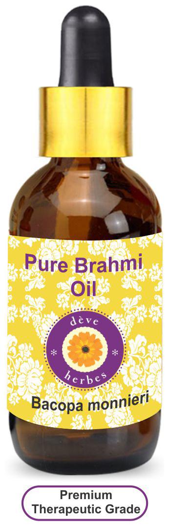 

Deve Herbes Pure Brahmi Oil (Bacopa monnieri) with Glass Dropper 100 Natural Therapeutic Grade 30ml