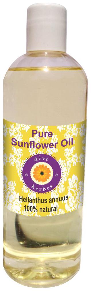 

Deve Herbes Pure Sunflower Oil (Helianthus annuus) 100 Natural Therapeutic Grade Cold Pressed 200ml
