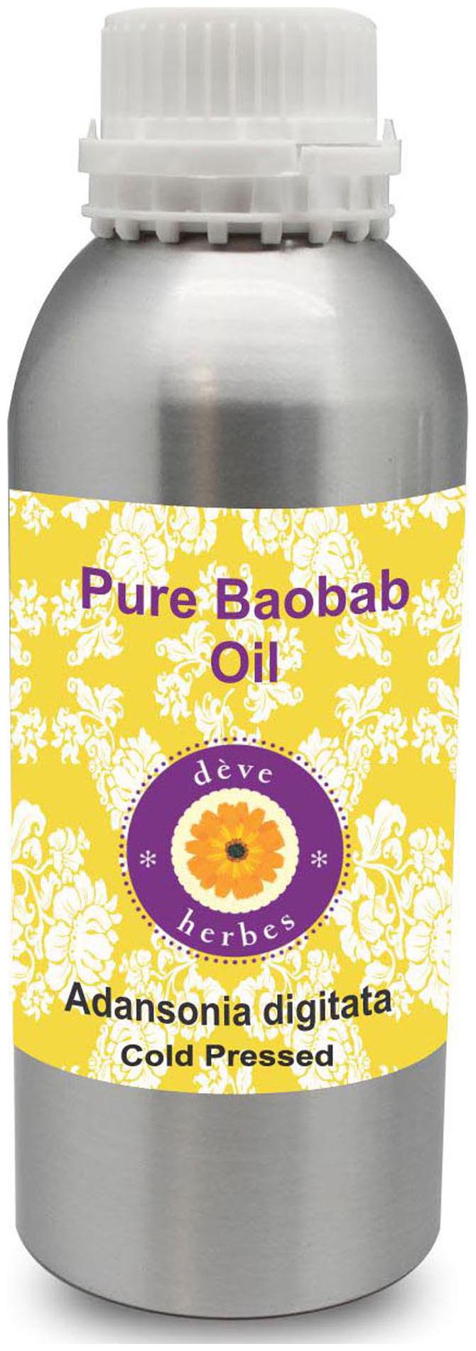 

Deve Herbes Pure Baobab Oil (Adansonia digitata) 100 Natural Therapeutic Grade Cold Pressed 630ml