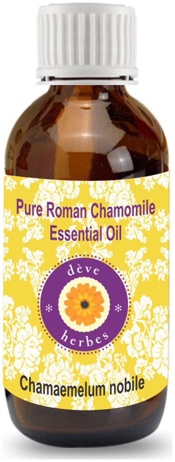 

Deve Herbes Pure Roman Chamomile Essential Oil (Chamaemelum nobile) 100 Natural Therapeutic Grade Steam Distilled 10ml
