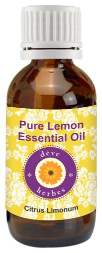 

Deve Herbes Pure Lemon Essential Oil (Citrus limonum) 100 Natural Therapeutic Grade Steam Distilled 15ml