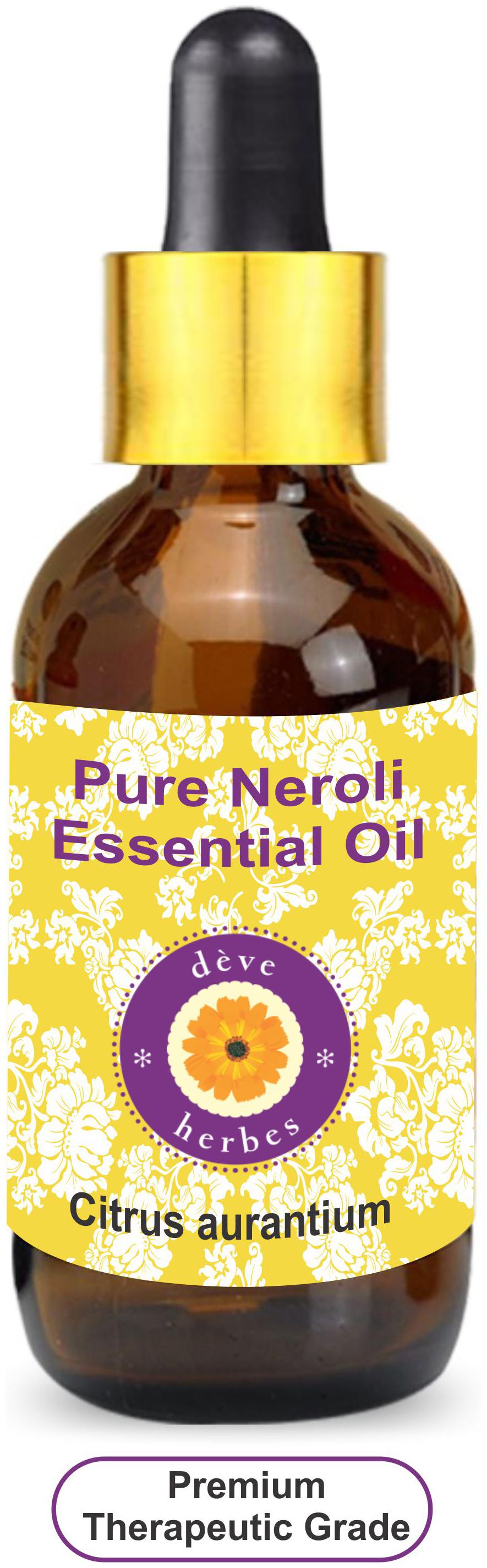

Deve Herbes Pure Neroli Essential Oil (Citrus aurantium) with Glass Dropper 100 Natural Therapeutic Grade Steam Distilled 15ml