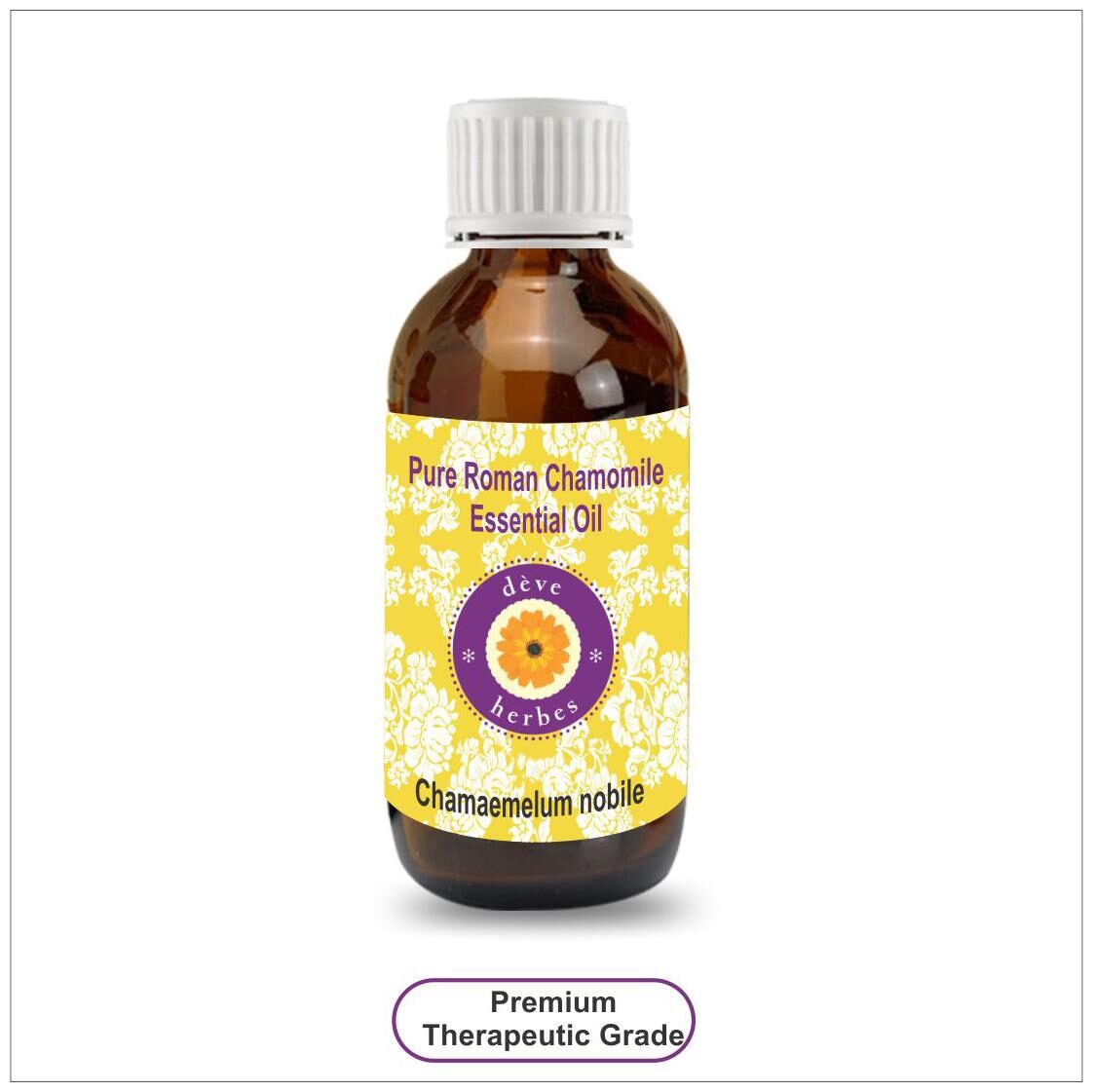 

Deve Herbes Pure Roman Chamomile Essential Oil (Chamaemelum nobile) 100 Natural Therapeutic Grade Steam Distilled 15ml