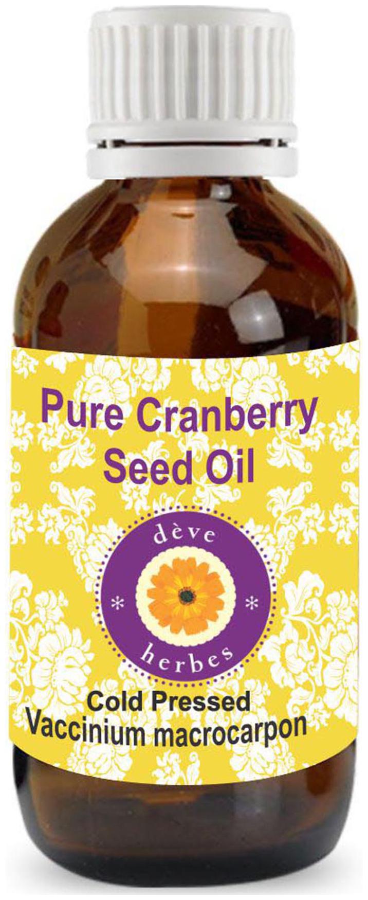 

Deve Herbes Pure Cranberry Seed Oil (Vaccinium macrocarpon) 100 Natural Therapeutic Grade Cold Pressed 30ml