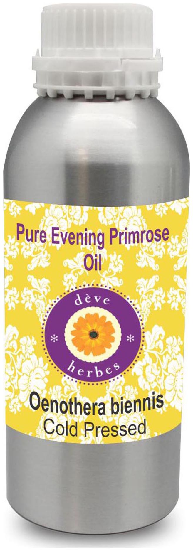 

Deve Herbes Pure Evening Primrose Oil (Oenothera biennis) 100 Natural Therapeutic Grade Cold Pressed 630ml