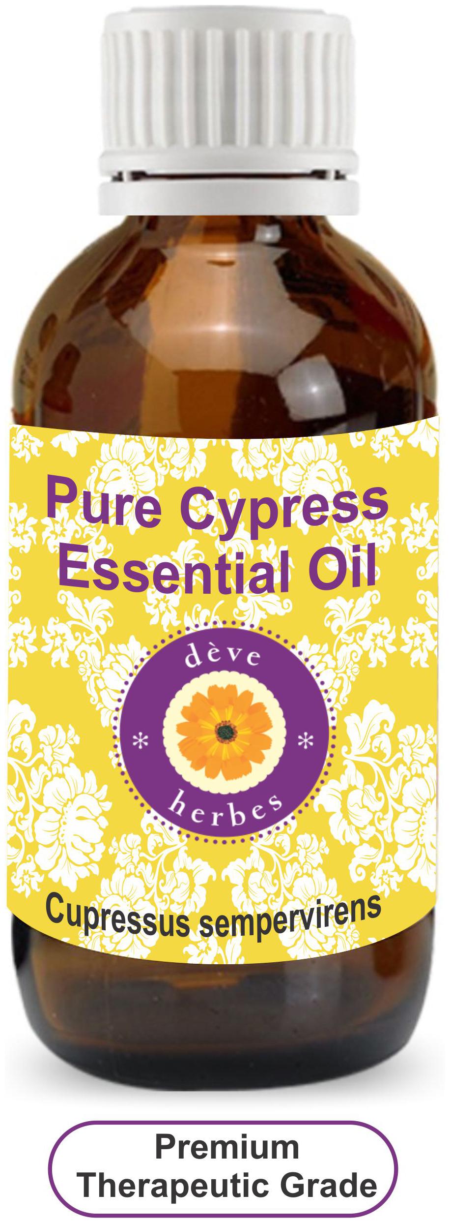 

Deve Herbes Pure Cypress Essential Oil (Cupressus sempervirens) 100 Natural Therapeutic Grade Steam Distilled 100ml