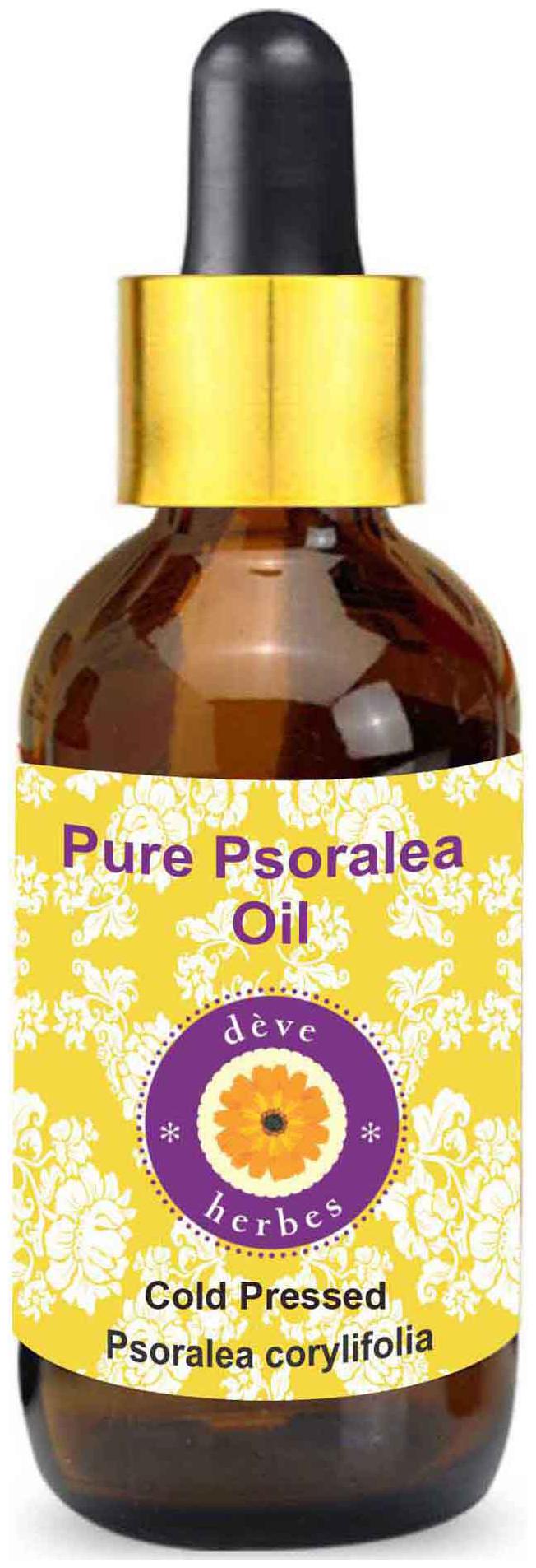 

Deve Herbes Pure Psoralea Oil (Psoralea corylifolia) with Glass Dropper 100 Natural Therapeutic Grade Cold Pressed 15ml