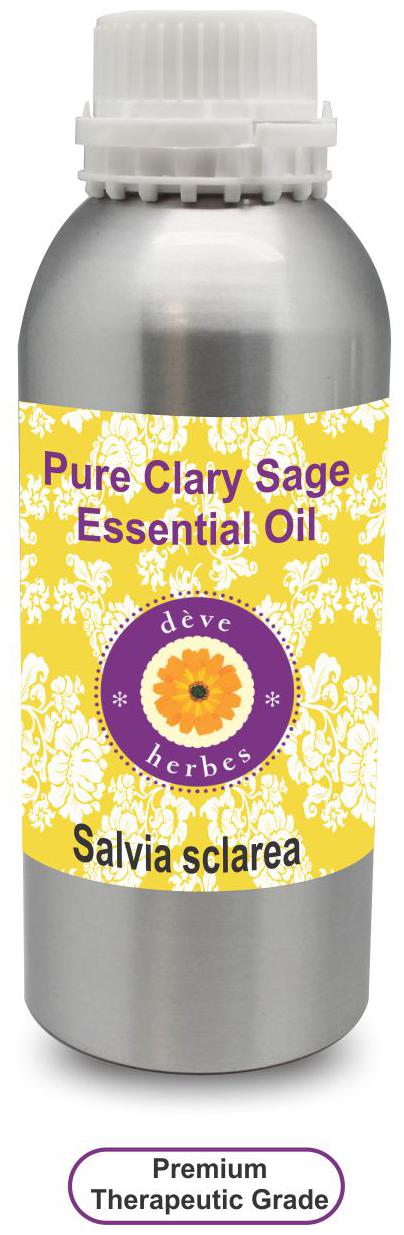 

Deve Herbes Pure Clary Sage Essential Oil (Salvia sclarea) 100 Natural Therapeutic Grade Steam Distilled 630ml