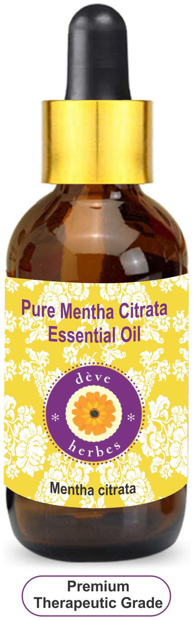 

Deve Herbes Pure Mentha Citrata Essential Oil (Mentha citrata) with Glass Dropper 100 Natural Therapeutic Grade Steam Distilled 50ml
