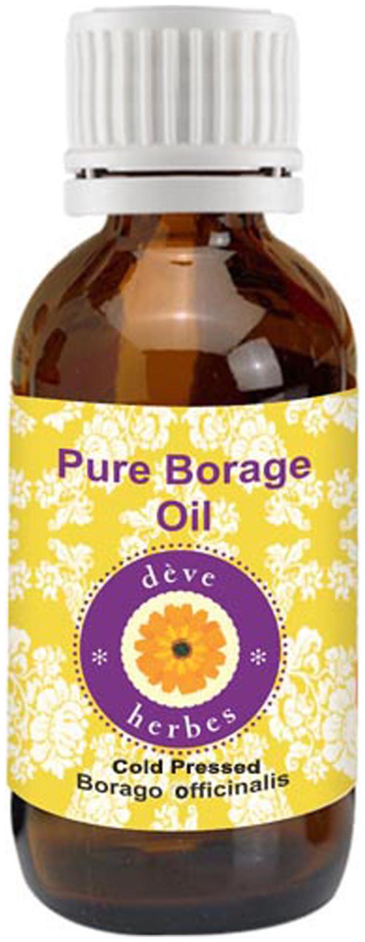 

Deve Herbes Pure Borage Oil (Borago officinalis) 100 Natural Therapeutic Grade Cold Pressed 30ml