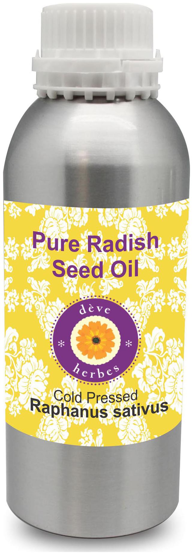 

Deve Herbes Pure Radish Seed Oil (Raphanus sativus) 100 Natural Therapeutic Grade Cold Pressed 1250ml