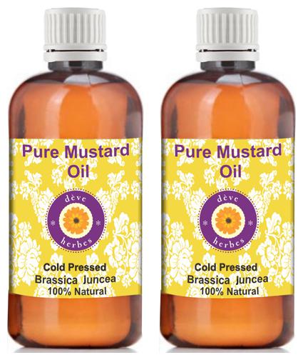 

Deve Herbes Pure Mustard Oil (Brassica juncea) 100 Natural Therapeutic Grade Cold Pressed 100ml (Pack of 2)