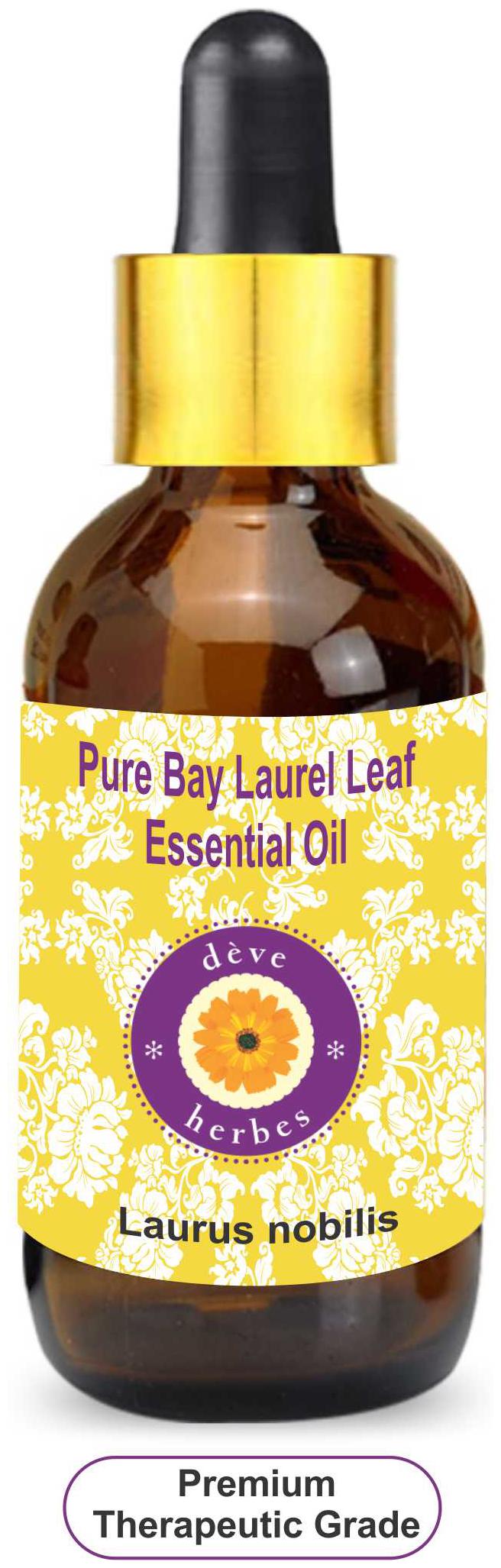 

Deve Herbes Pure Bay Laurel Leaf Essential Oil (Laurus nobilis) with Glass Dropper 100 Natural Therapeutic Grade Steam Distilled 50ml