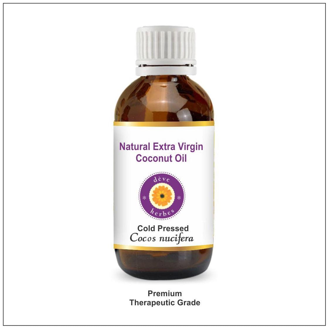 

Deve Herbes Natural Extra Virgin Coconut Oil (Cocos nucifera) 100 Natural Therapeutic Grade Cold Pressed 100ml