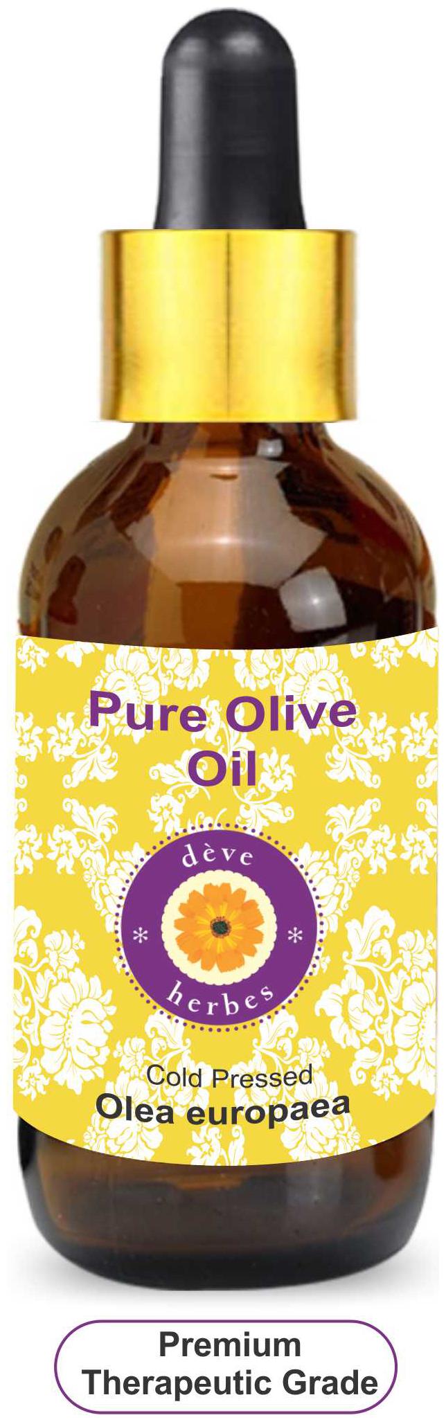 

Deve Herbes Pure Olive Oil (Olea europaea) with Glass Droppper 100 Natural Therapeutic Grade Cold Pressed 50ml