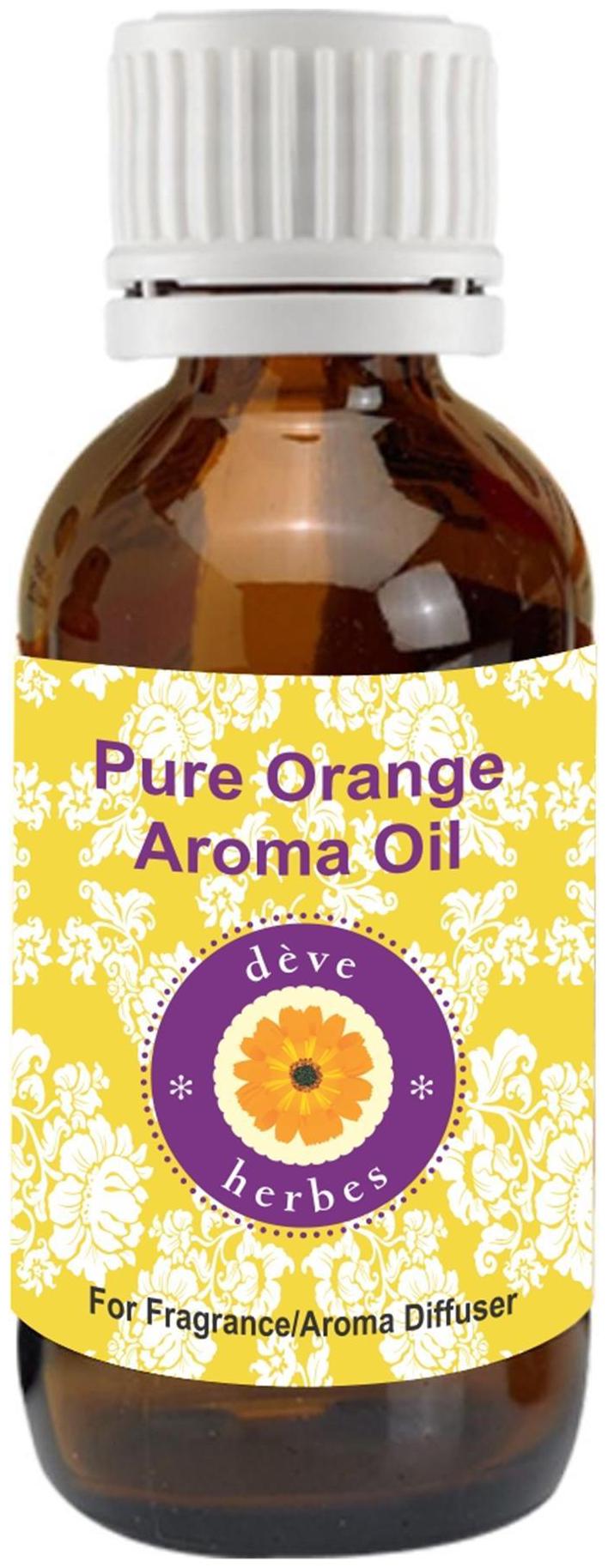 

Deve Herbes Pure Orange Aroma Oil (Suitable for Aroma Diffuser) 100 Natural Therapeutic Grade 30ml