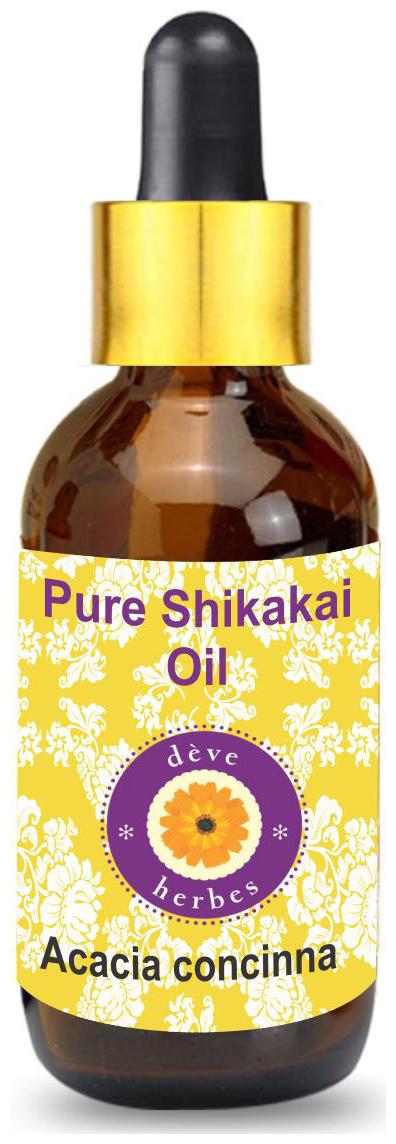 

Deve Herbes Pure Shikakai Oil (Acacia concinna) with Glass Dropper 100 Natural Therapeutic Grade 30ml
