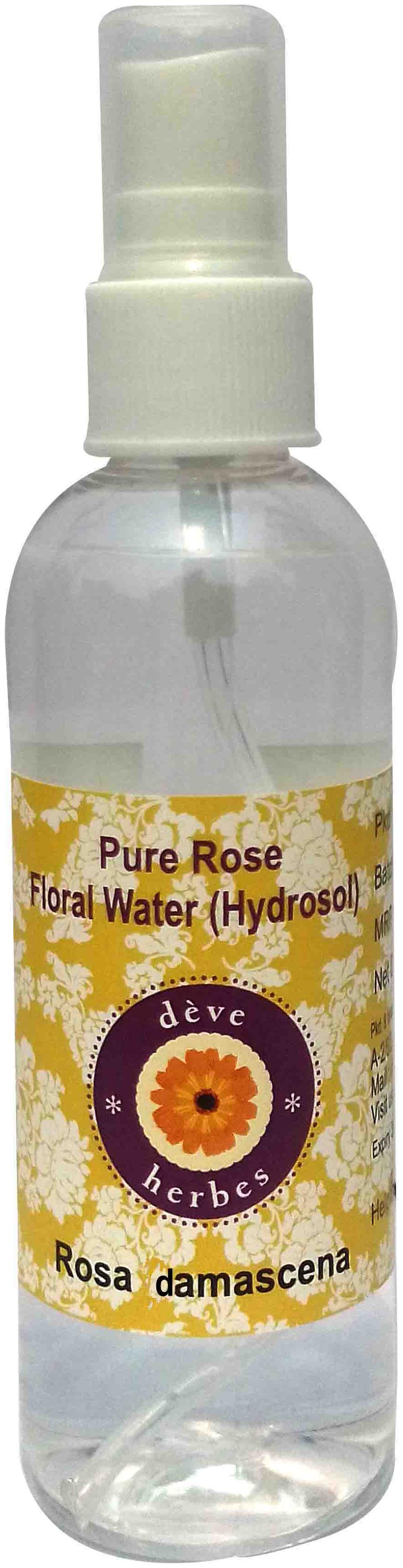 

Deve Herbes Pure Rose Water (Rosa damascena) 100 Natural Therapeutic Grade 100ml
