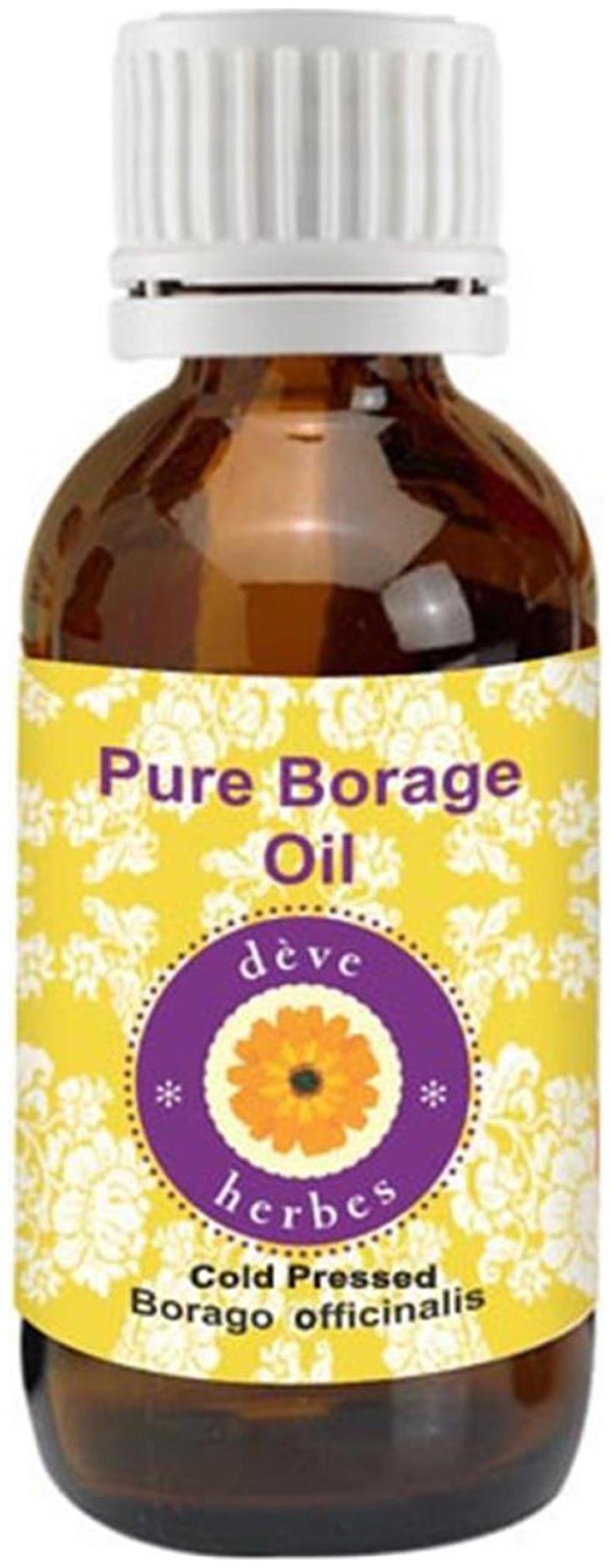 

Deve Herbes Pure Borage Oil (Borago officinalis) 100 Natural Therapeutic Grade Cold Pressed 15ml