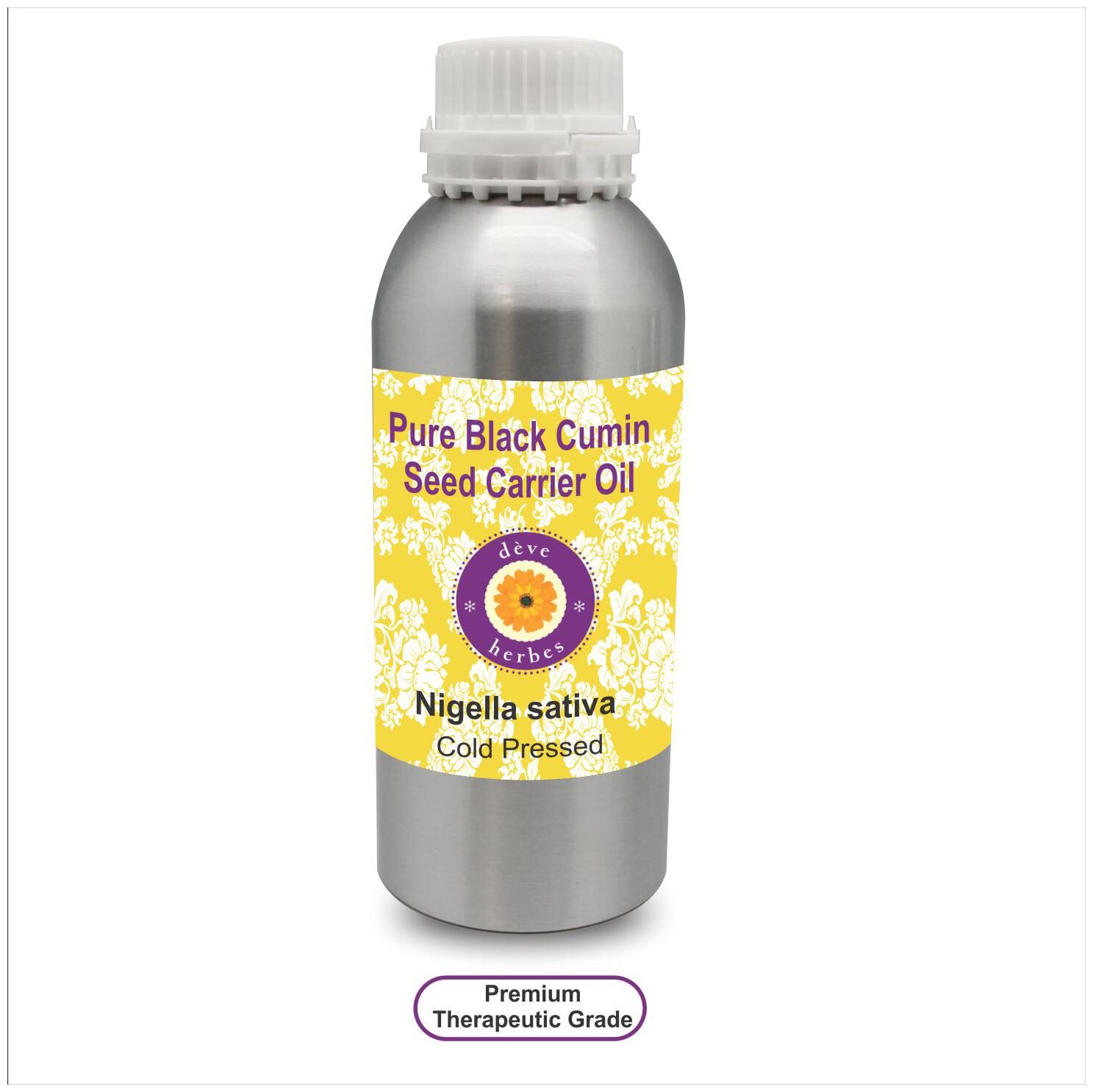 

Deve Herbes Pure Black Seed (Kalaunji) Carrier Oil (Nigella sativa) 100 Natural Therapeutic Grade Cold Pressed 630ml