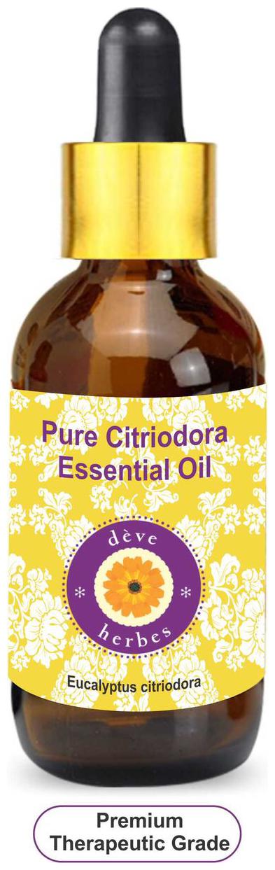 

Deve Herbes Pure Citriodora Essential Oil (Eucalyptus citriodora) with Glass Dropper 100 Natural Therapeutic Grade Steam Distilled 50ml