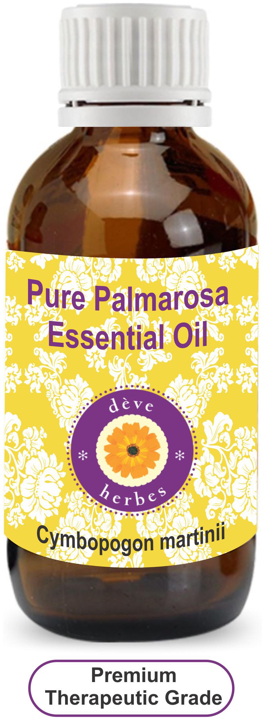 

Deve Herbes Pure Palmarosa Essential Oil (Cymbopogon martinii) 100 Natural Therapeutic Grade Steam Distilled 15ml
