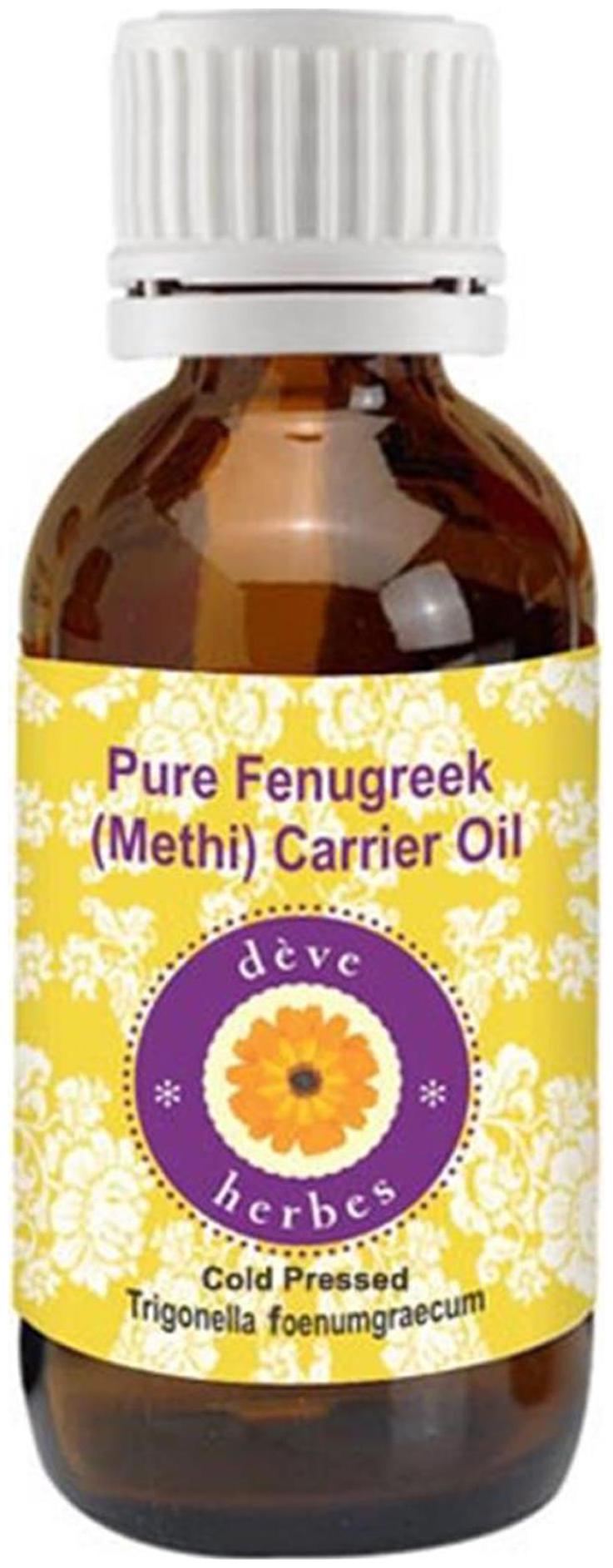 

Deve Herbes Pure Fenugreek (Methi) Carrier Oil (Trigonella foenumgraecum) 100 Natural Therapeutic Grade Cold Pressed 50ml