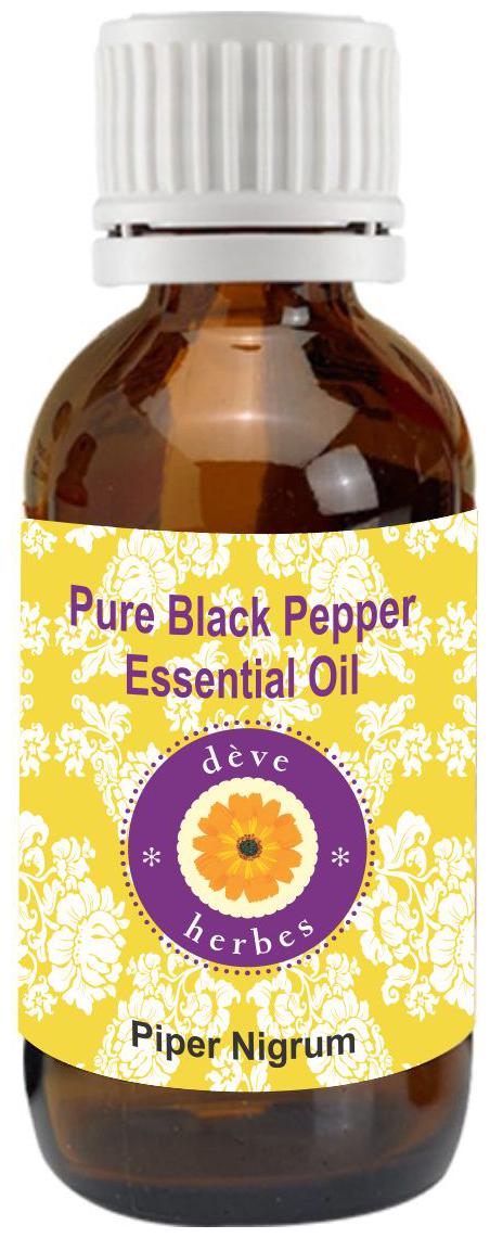 

Deve Herbes Pure Black Pepper Essential Oil (Piper nigrum) 100 Natural Therapeutic Grade Steam Distilled 10ml