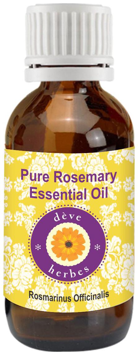 

Deve Herbes Pure Rosemary Essential Oil (Rosmarinus officinalis) 100 Natural Therapeutic Grade Steam Distilled 50ml