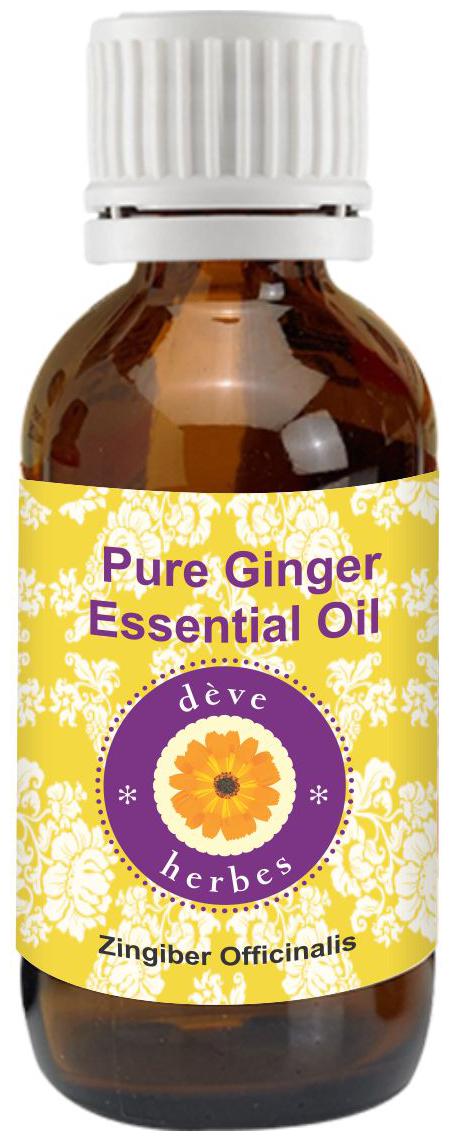

Deve Herbes Pure Ginger Essential Oil (Zingiber officinale) 100 Natural Therapeutic Grade Steam Distilled 50ml