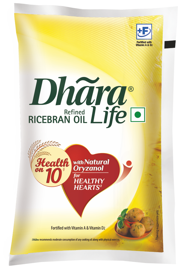 

Dhara Refined Oil - Rice Bran (Natural Oryzanol Vitamin E) 1 L