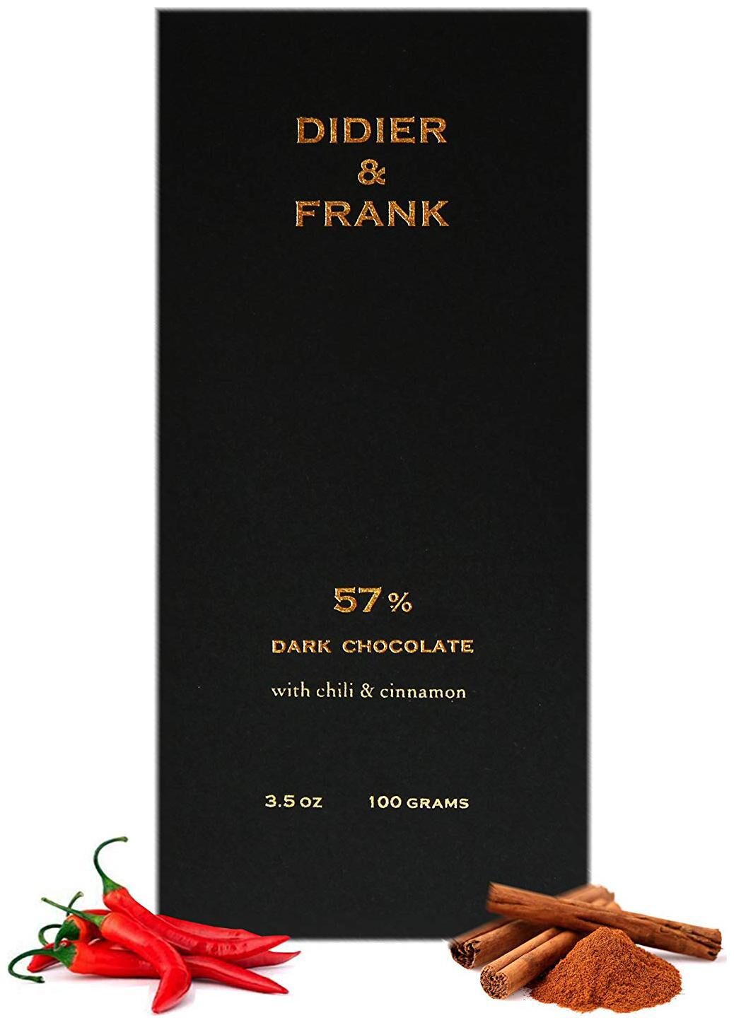 

Didier Frank 57 Dark - Chocolate with Red Chilli Cinnamon Luxury Dark 100 g