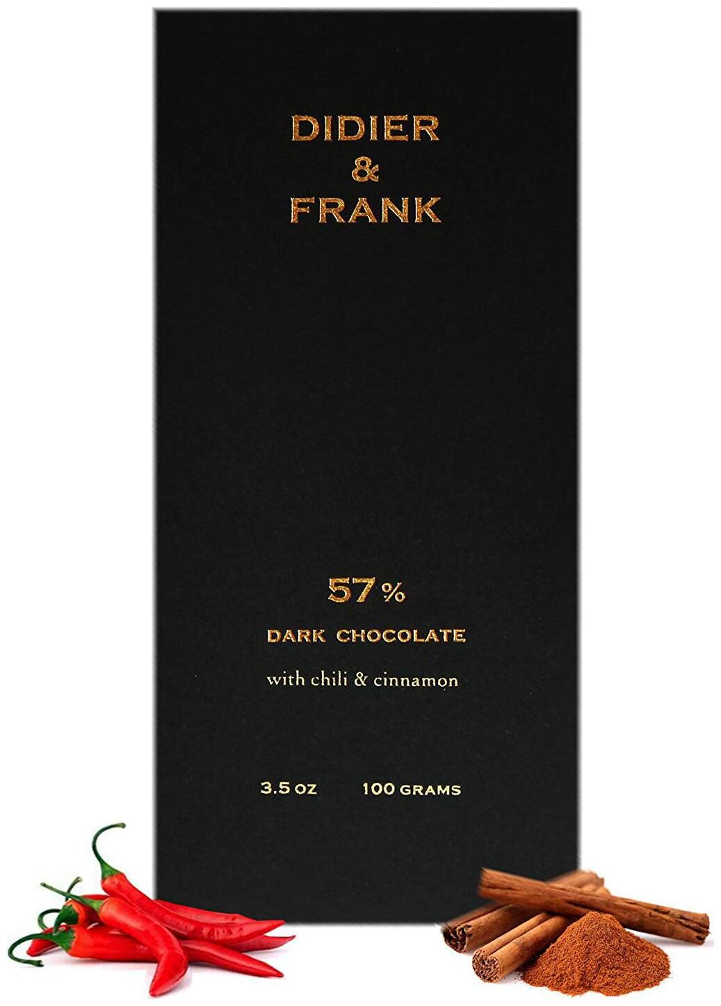 

Didier Frank 57 Dark - Chocolate with Red Chilli Cinnamon Luxury Dark 100 g