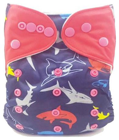

Digital Print Dual Color Double Row Snaps Reusable Washable Cloth Diaper Nappy Pant-Red Belt Marrazo-Free Size