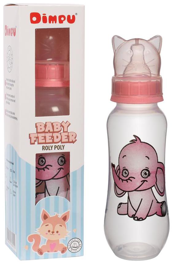

Dimpu Baby Feeder Roly Poly BPA Free Polypropylene Feeding Bottle 240 ml Pink