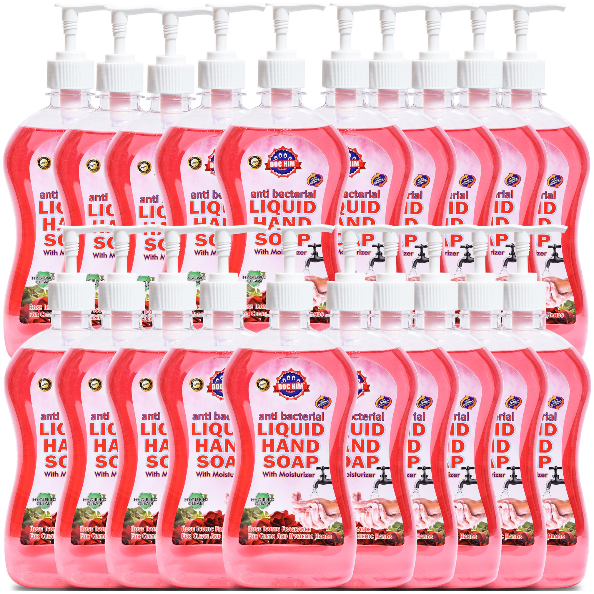 

Doc Him Anti Bacterial Liquid Hand Soap With Moisturizer Rose Iconic Fragrance Combo 500 ml X 20