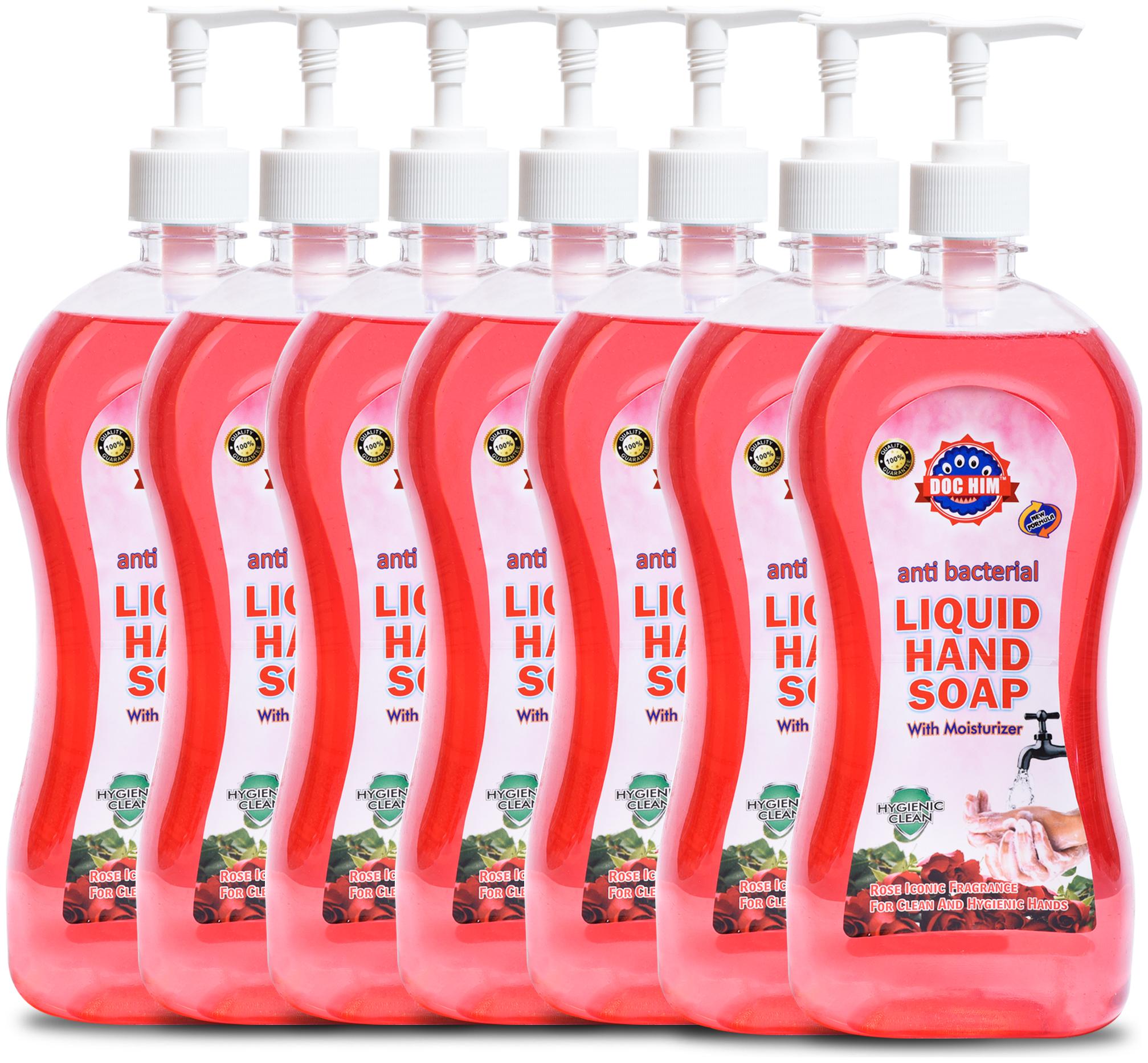 

Doc Him Anti Bacterial Liquid Hand Soap With Moisturizer Rose Iconic Fragrance Combo 1 L X 7